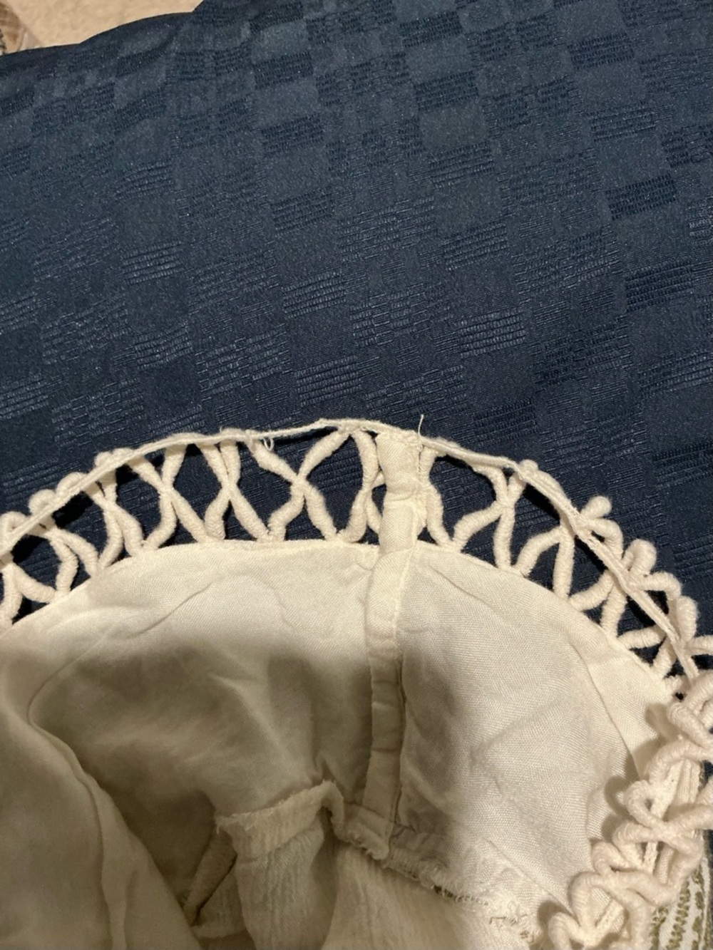 SHYANNE WOMEN'S OFF WHITE EMBROIDERED LACE PEASANT DRESS - Picture 15 of 15